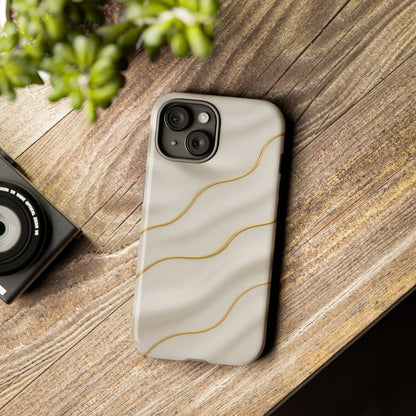 Elegant Gold Wave Tough iPhone Case