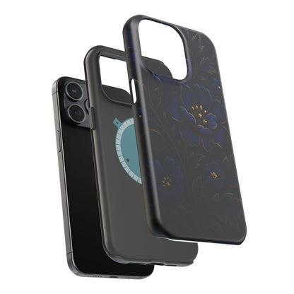 3D Velvet Night Flower iPhone Case | MagSafe