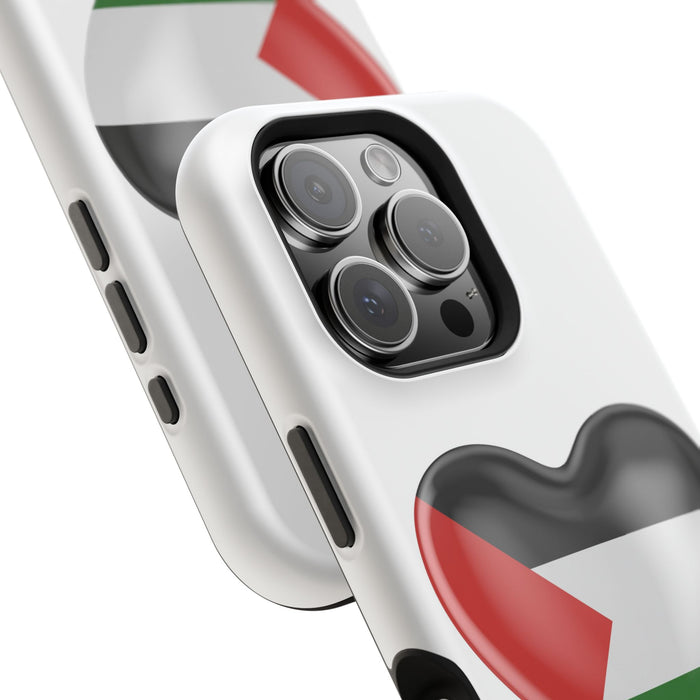 MagSafe Tough Cases with Palestinian flag in heart shape