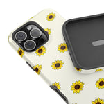 Sunflower Pattern Magnetic Impact-Resistant iPhone Case MagSafe Compatible