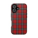 Red Tartan Plaid Impact-Resistant iPhone Case | MagSafe compatibility  Shamo's iPhone 16 / Matte