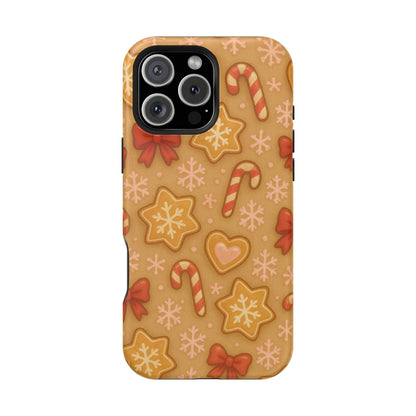 Candy Cane & Gingerbread Holiday iPhone Case — Impact-Resistant