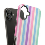 Pastel Stripe MagSafe Compatible Magnetic Impact-Resistant Phone Case - iPhone 17 / Glossy - Shamo's