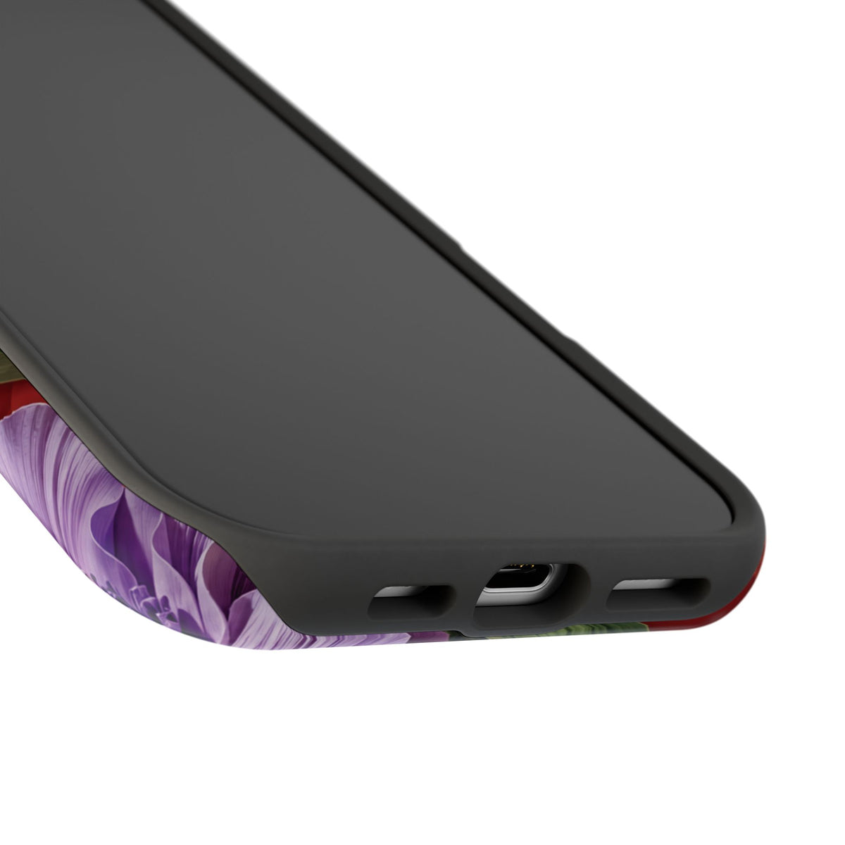 Electric Paradise MagSafe Phone Case – Cobalt Floral & Coral Waves | Glossy