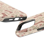 Floral Boots MagSafe Phone Case, glossy square triple-camera Pro model, port openings and edge details