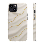 Elegant Gold Wave Tough iPhone Case - Shamo's