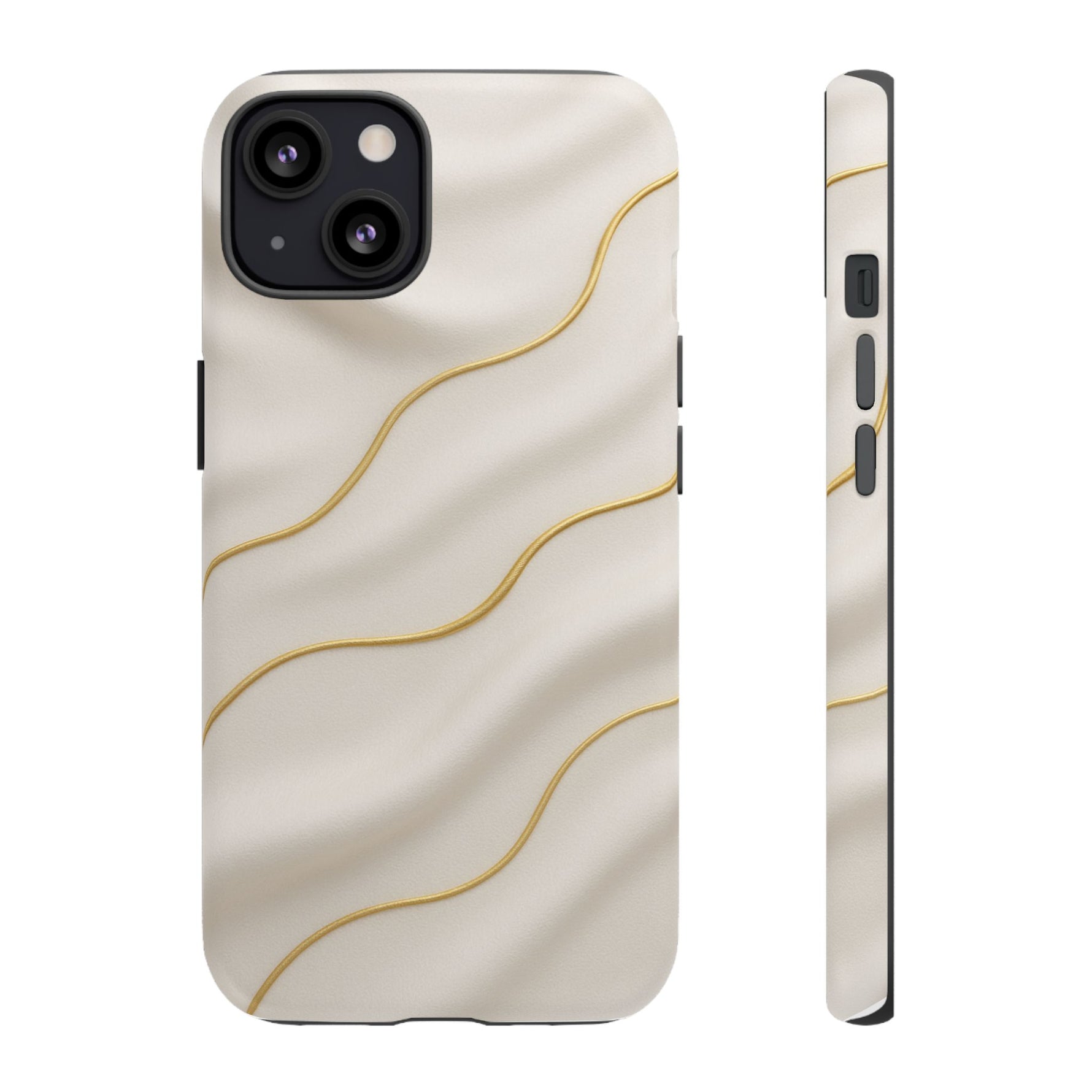 Elegant Gold Wave Tough iPhone Case - Shamo's