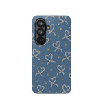 Lasso Hearts – Blue Western Heart MagSafe Phone Case, glossy Samsung Galaxy S26, rear view