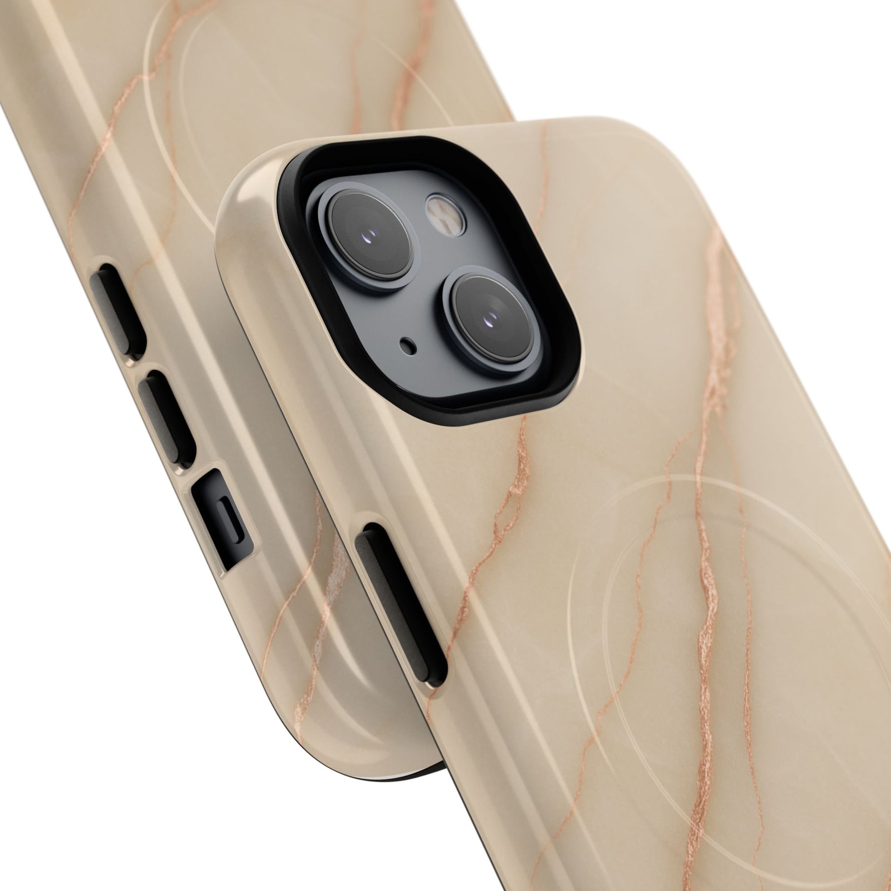 Luxury Series Marble Beige iPhone Case compatible with MagSafe - Shamo's