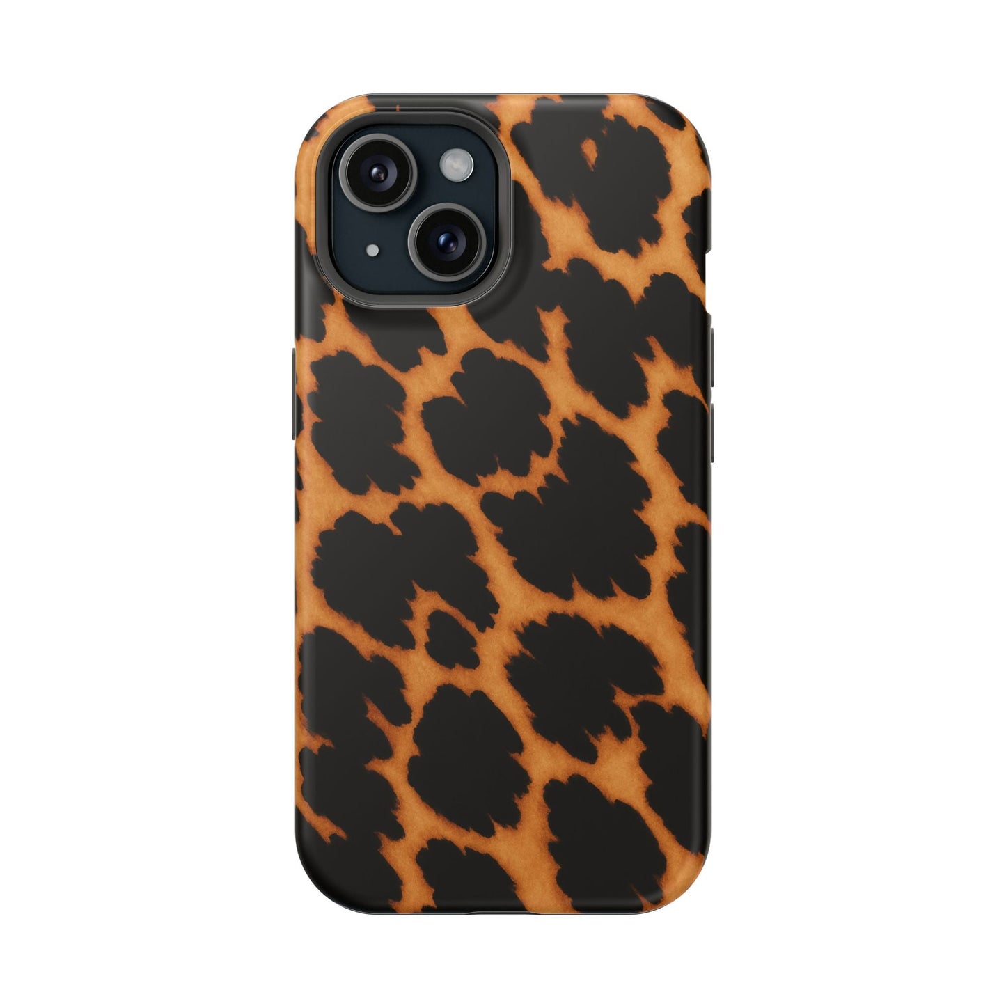 Leopard Print Impact-Resistant iPhone Case with MagSafe compatibility