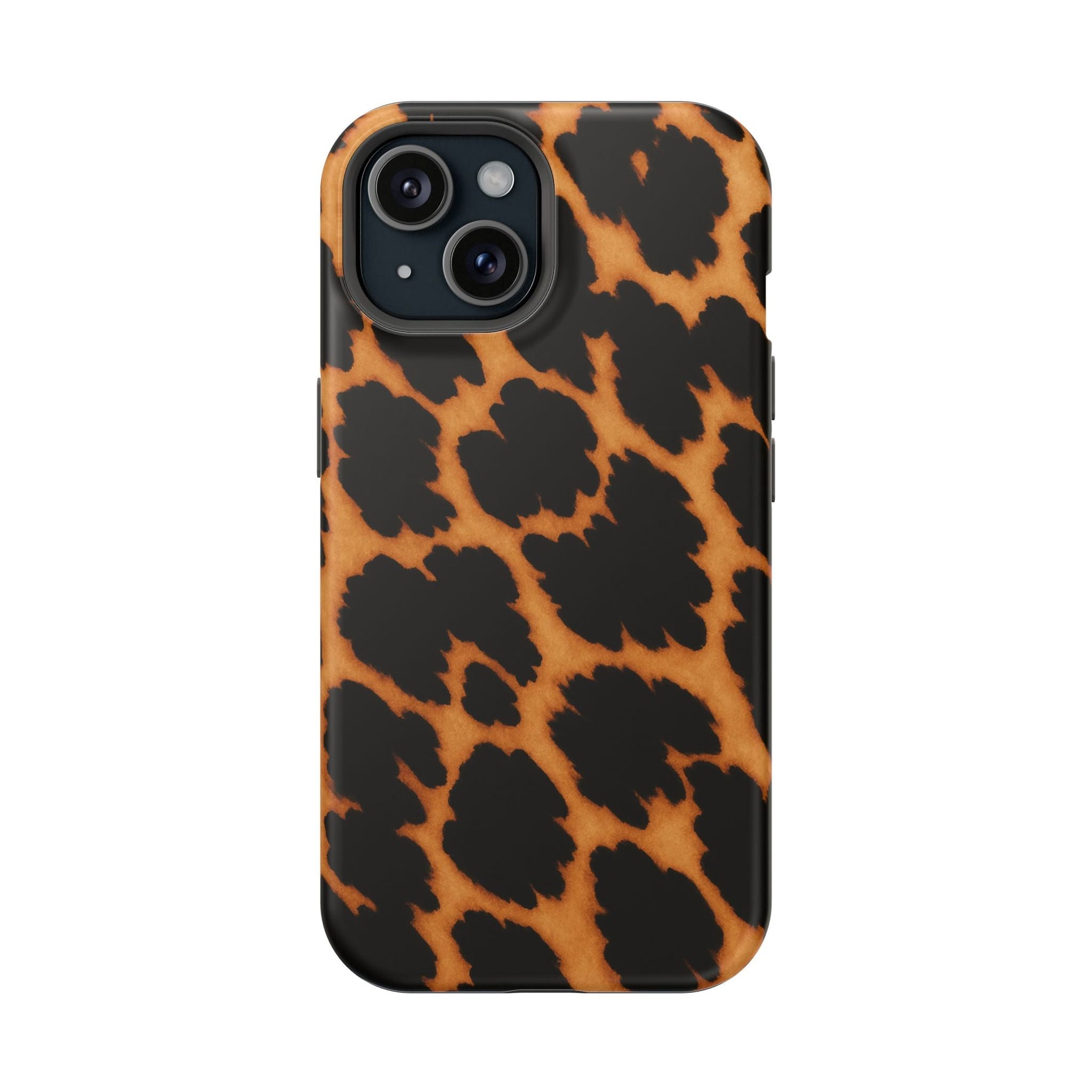 Leopard Print Impact-Resistant iPhone Case with MagSafe Compatibility  Shamo's iPhone 15 / Matte