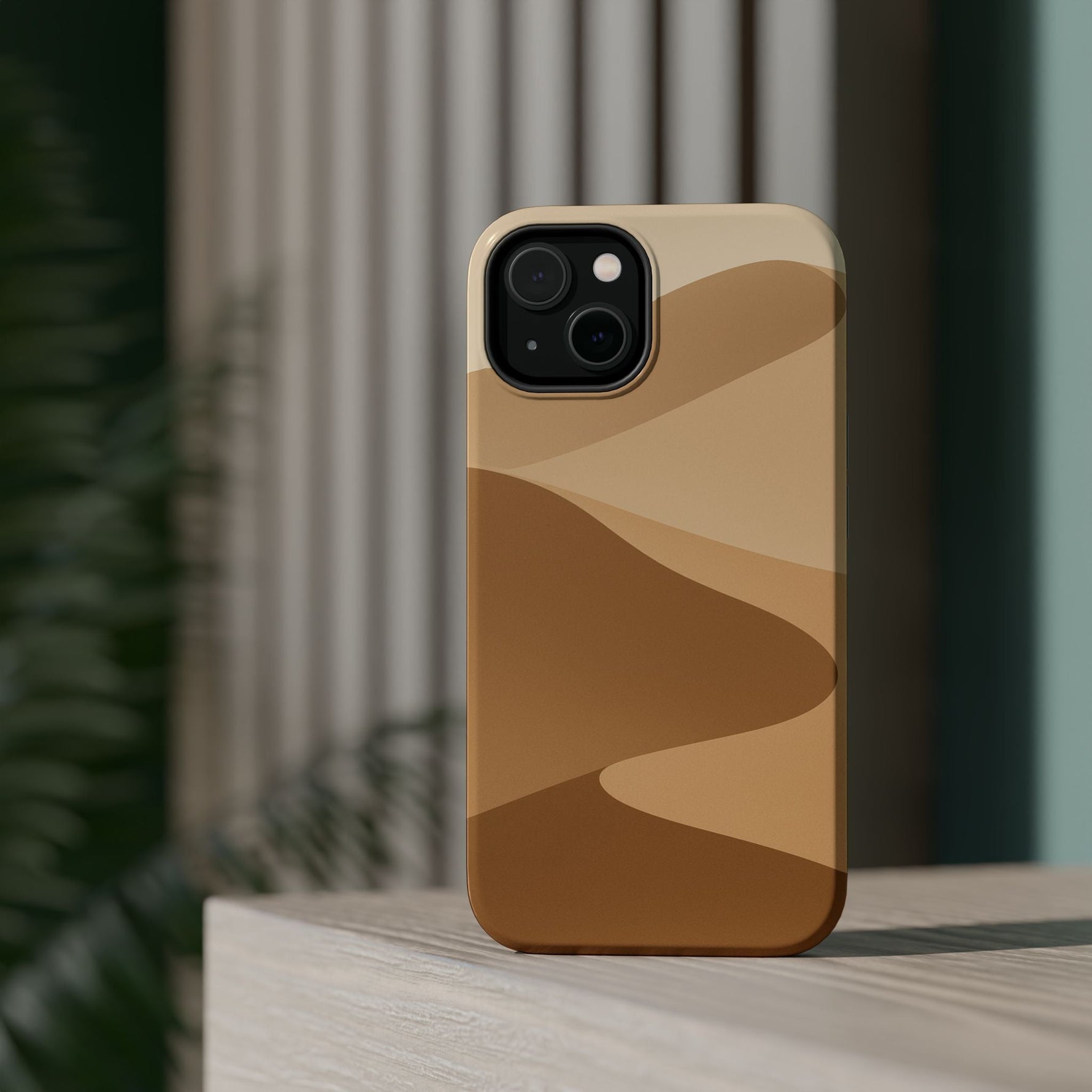 Neutral Desert Wave Design iPhone Case | MagSafe  Shamo's