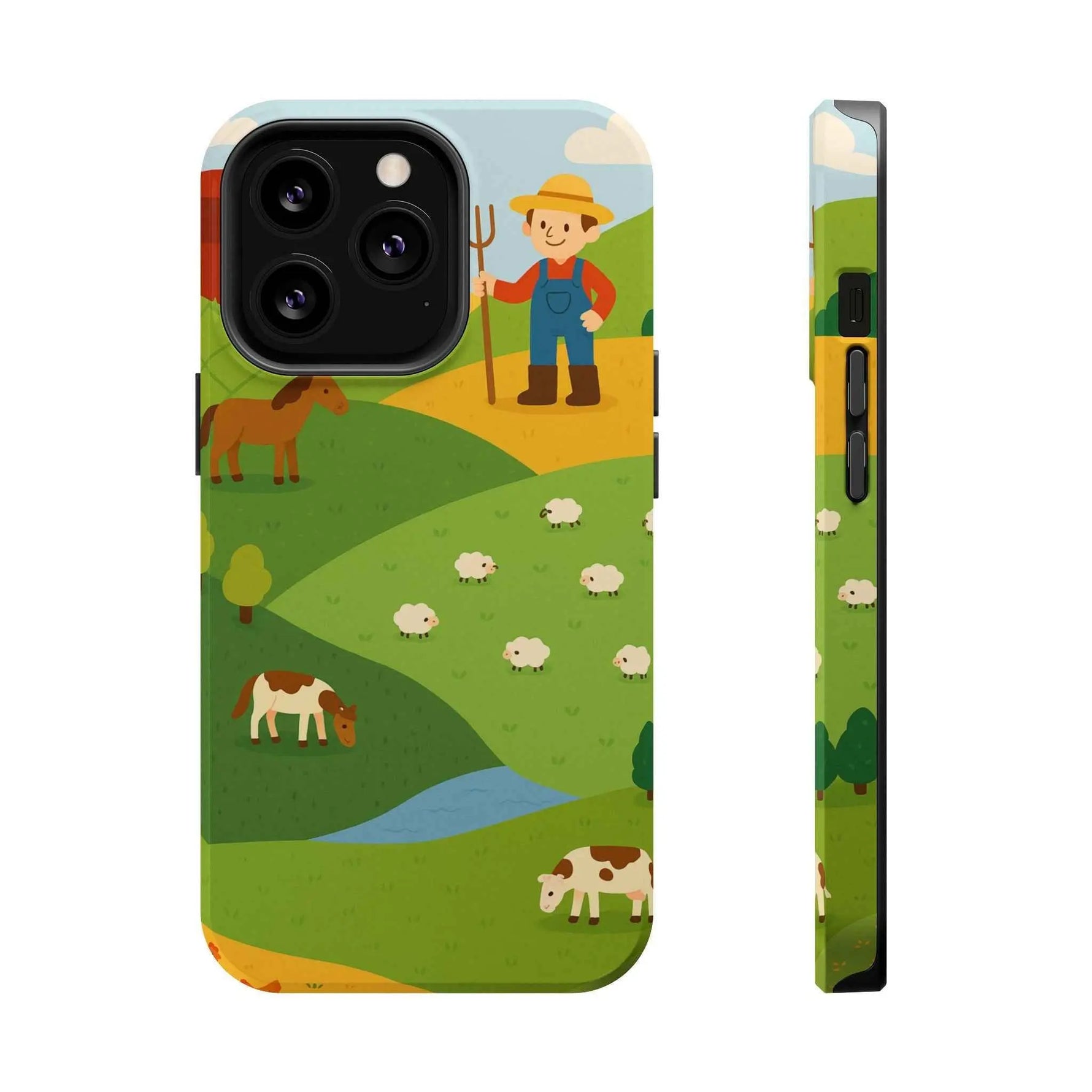 Farm-Themed Impact-Resistant MagSafe Phone Case