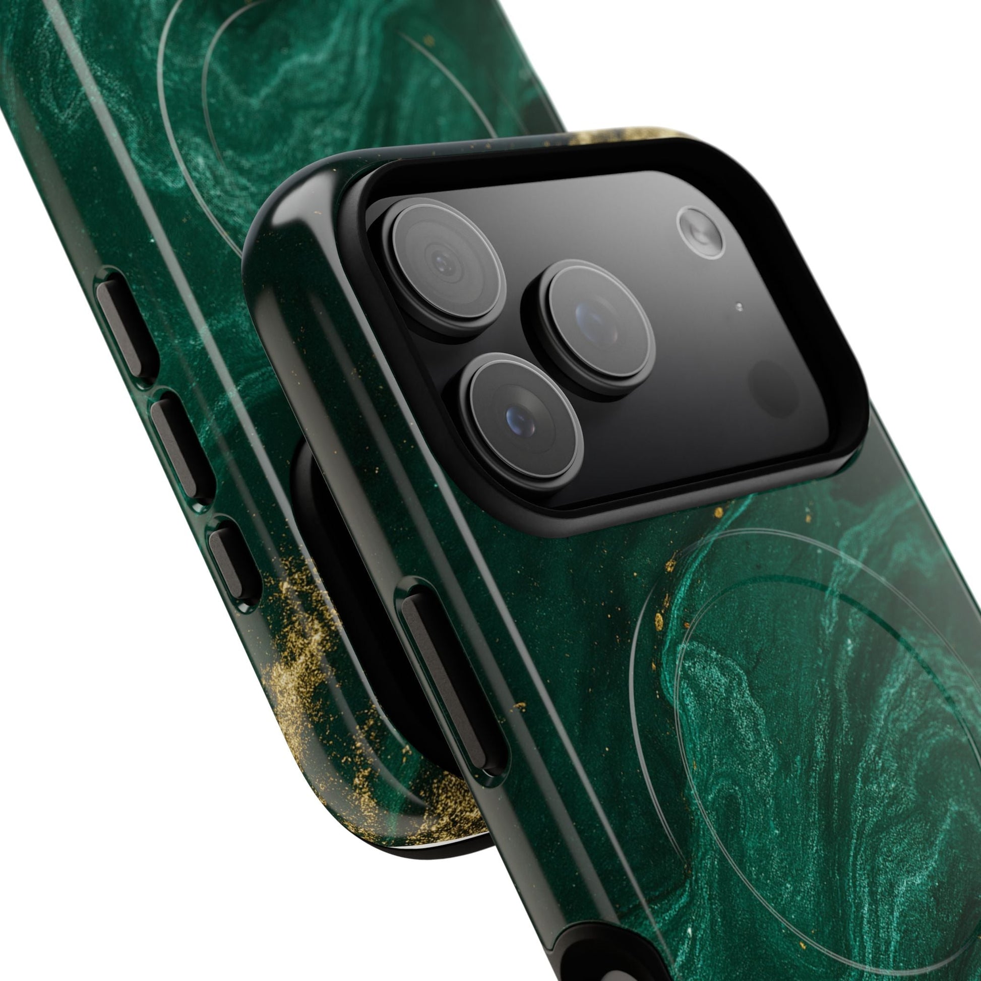 Emerald Marble with Gold Veins iPhone Case | with MagSafe  Shamo's