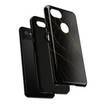 Black Marble Tough iPhone Case  Shamo's