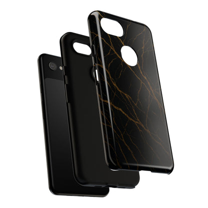 Black Marble Tough iPhone Case