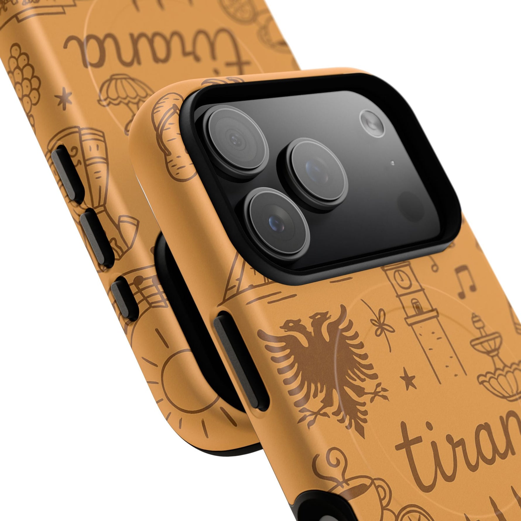 Tirana Illustrated Hand-Drawn iPhone Case — Albanian Landmarks & Icons | MagSafe compatible  Shamo's