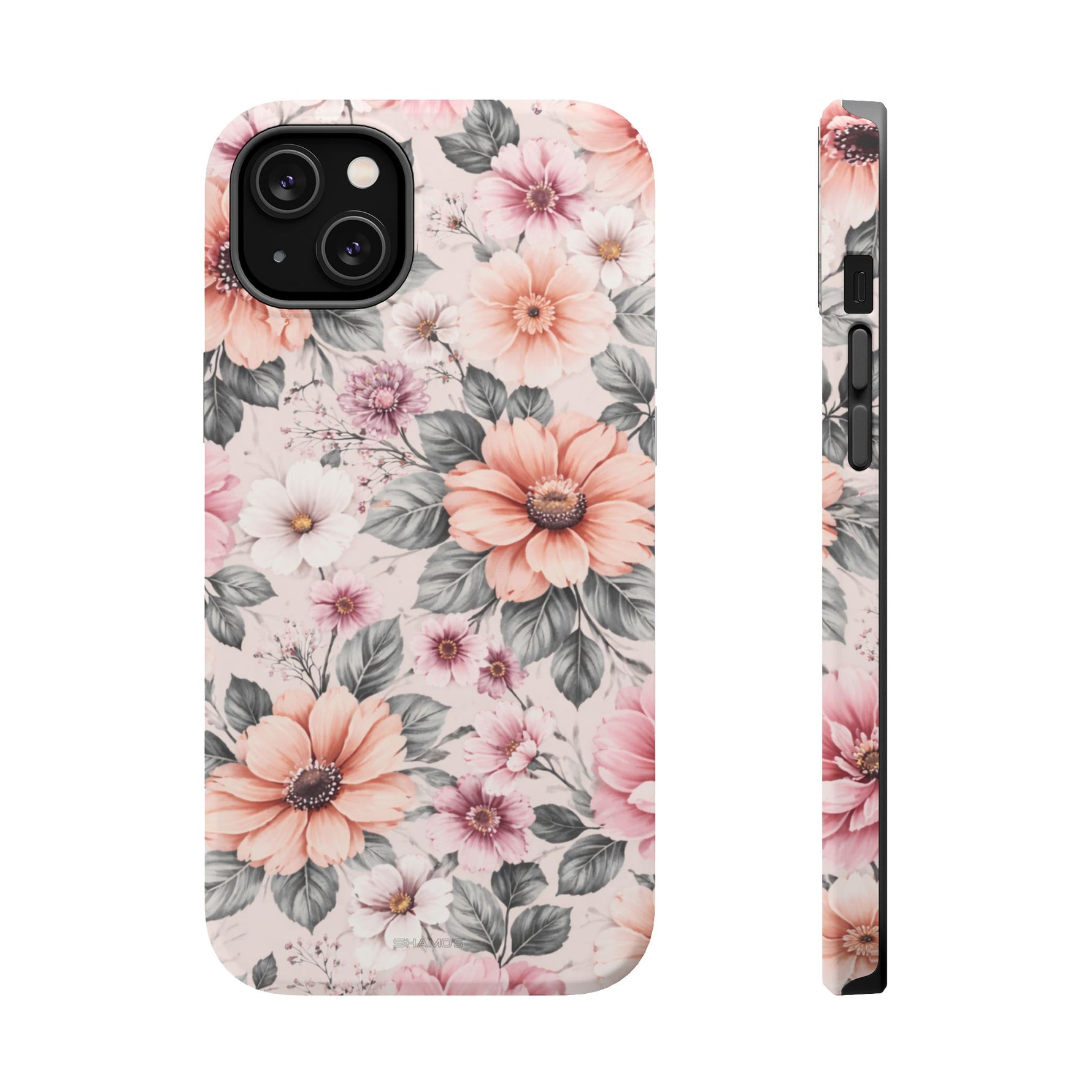Floral Impact-Resistant Magnetic Phone Case