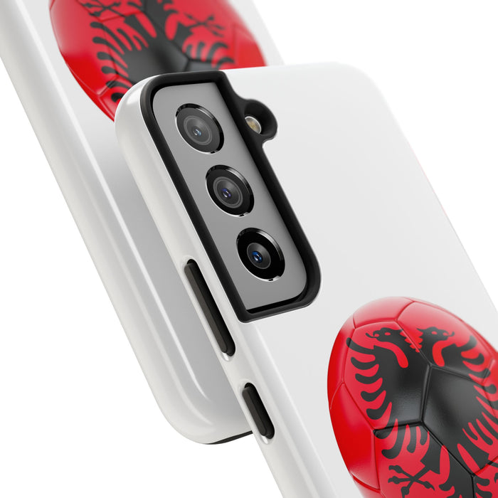 Tough Phone Cases with Albanian soccer flag