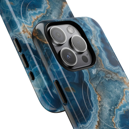 Blue Agate Marble iPhone Case —with MagSafe - Shamo's