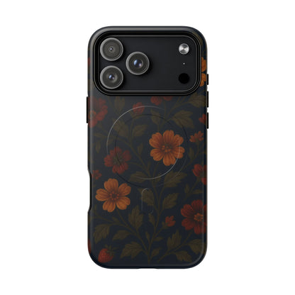 Floral Night Velvet iPhone Case - Works with MagSafe