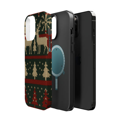 Holiday Reindeer Knit iPhone Case | compatible with MagSafe