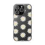 Clear Daisy Floral Phone Case, Impact-Resistant, Anti-Yellowing, Camera & Screen Protection - iPhone 16 Pro / Without gift packaging - Shamo's