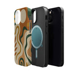 Abstract Earth-Tone Impact iPhone Case — MagSafe  Shamo's