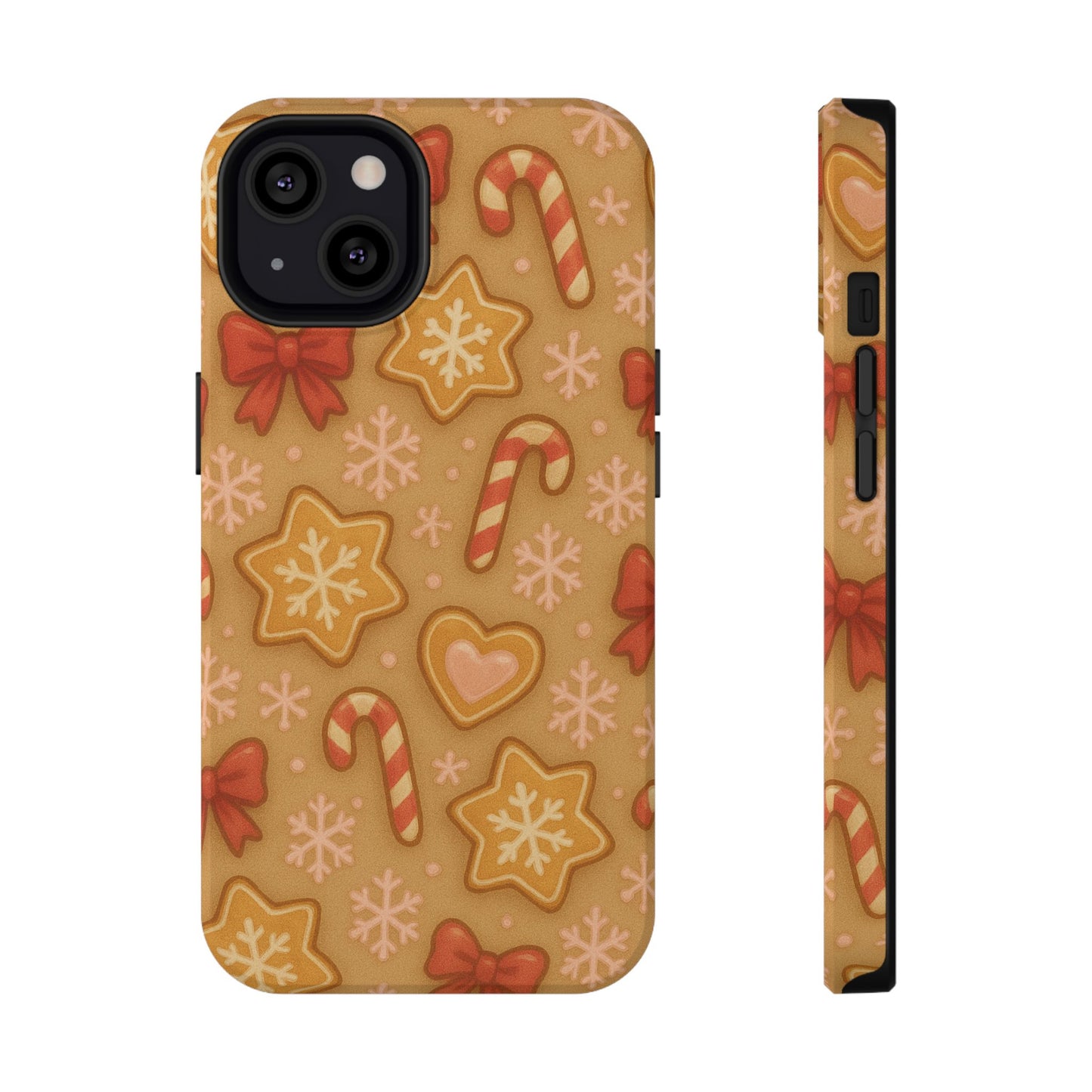 Candy Cane & Gingerbread Holiday iPhone Case — Impact-Resistant