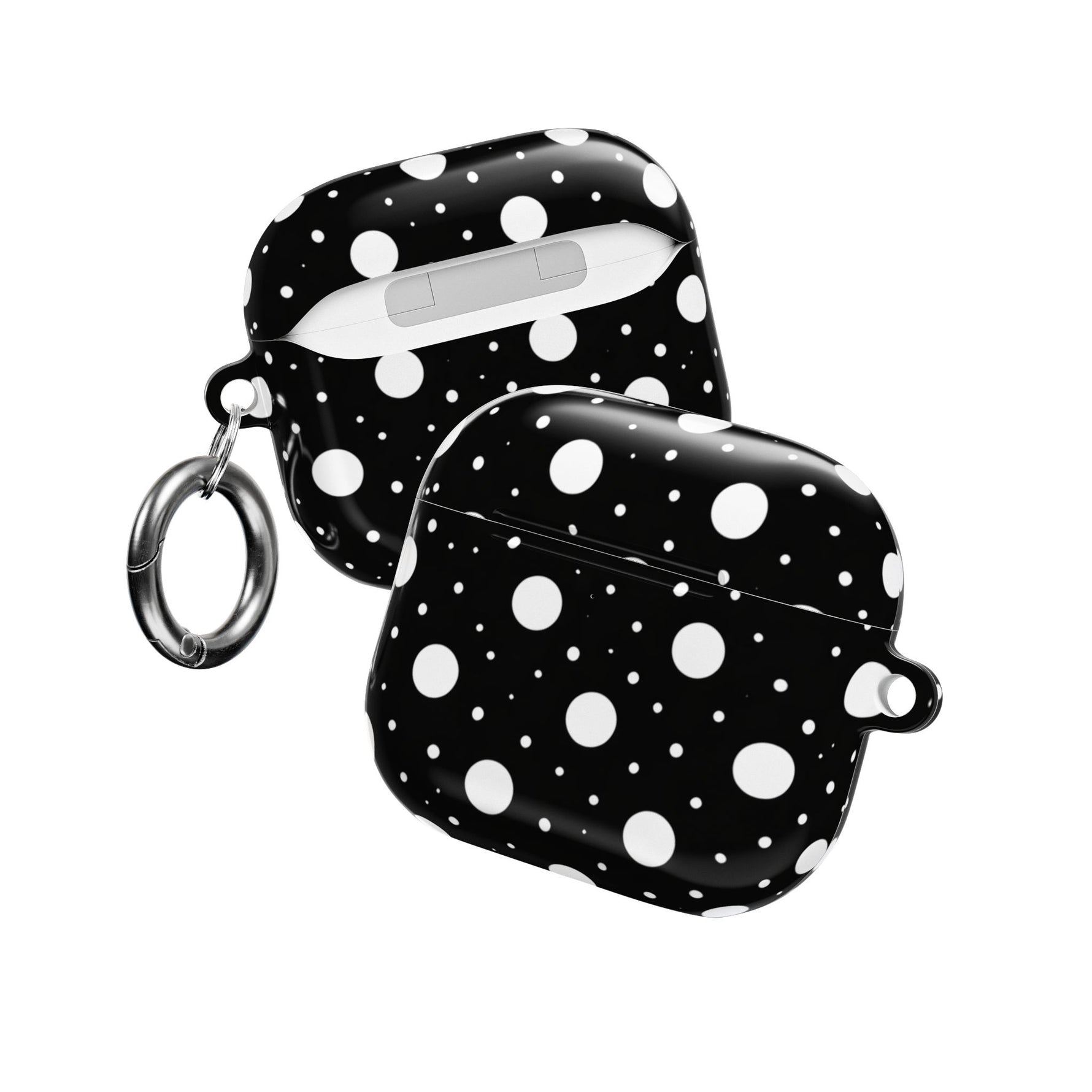 Polka Dot AirPod Case – Black & White Retro Spot Protective Cover