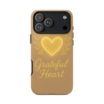 Grateful Heart iPhone Case — Warm Neon Heart - Shamo's