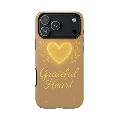 Grateful Heart iPhone Case — Warm Neon Heart - Shamo's