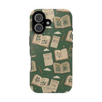 Botanical Journal Pattern iPhone Case | MagSafe Compatible Impact-Resistant Protective Cover