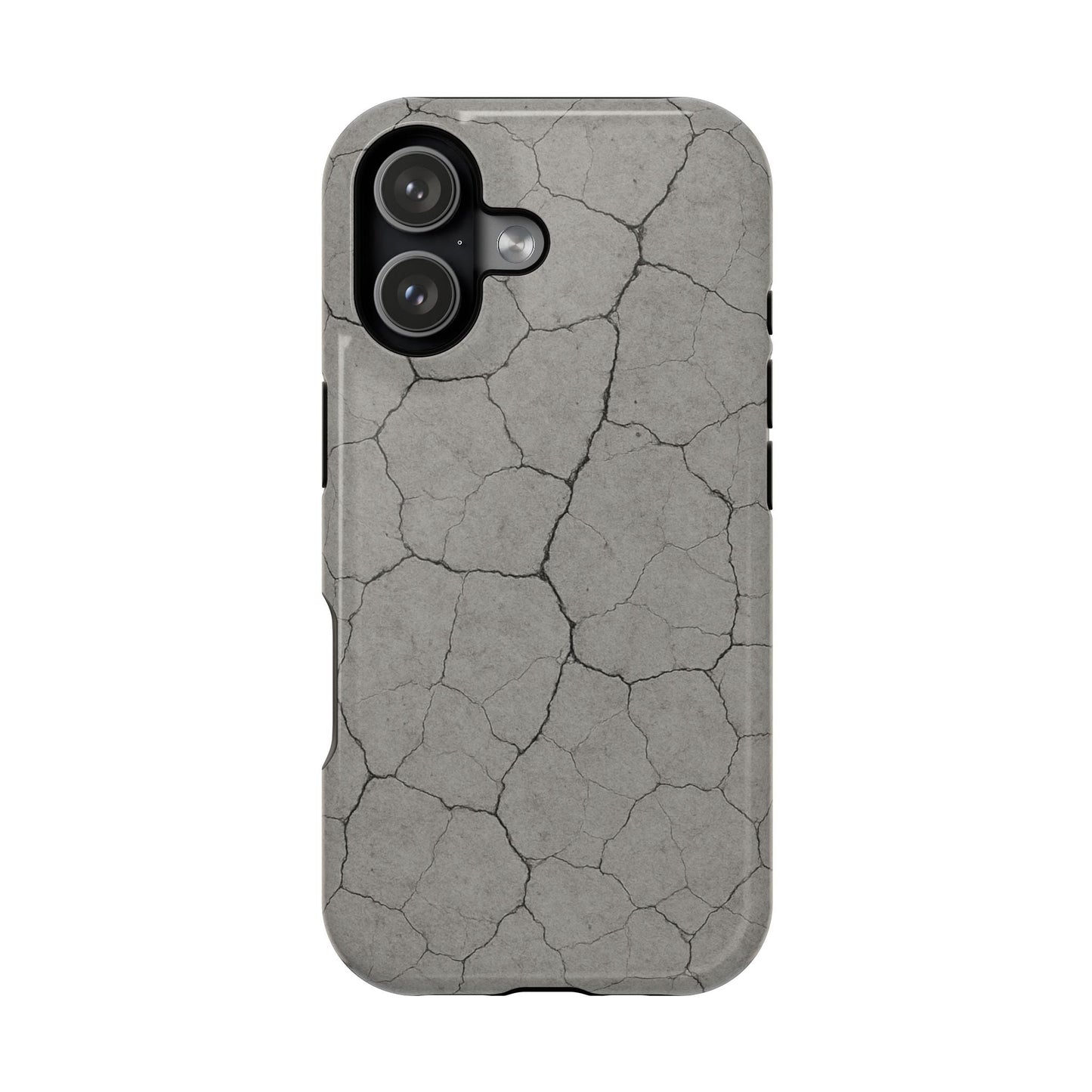 Cracked Concrete Texture iPhone Case with MagSafe compatibility  Shamo's iPhone 17 / Glossy