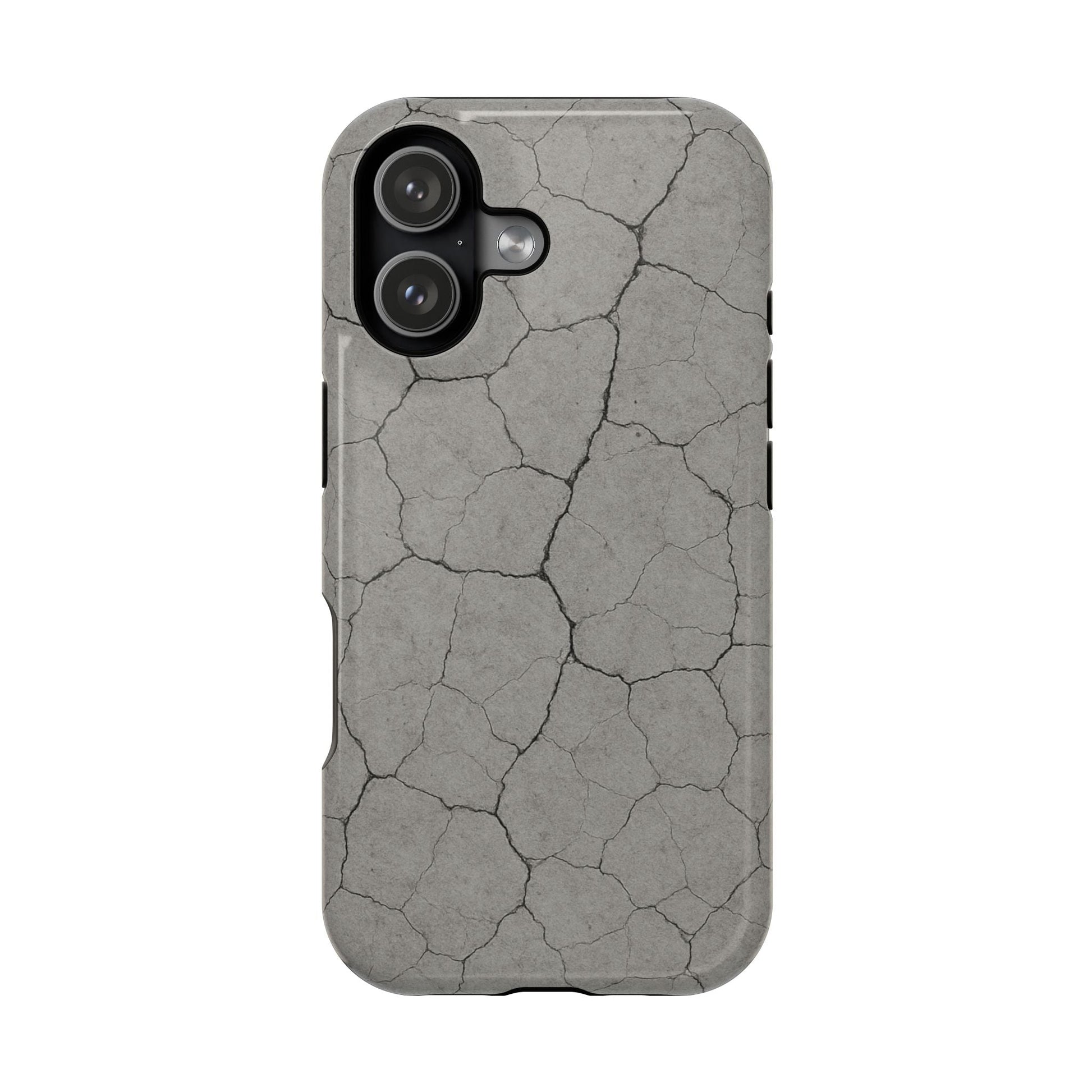 Cracked Concrete Texture iPhone Case with MagSafe compatibility  Shamo's iPhone 17 / Glossy