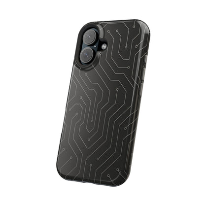 Black Circuit Board Design iPhone Case | MagSafe  Shamo's