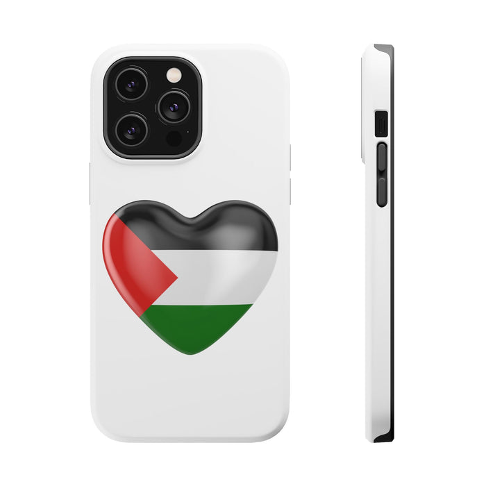 MagSafe Tough Cases with Palestinian flag in heart shape