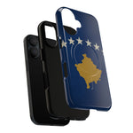 Kosovo Flag Tough iPhone Case — Navy Blue Stars & Gold Map (MagSafe compatible)  Shamo's