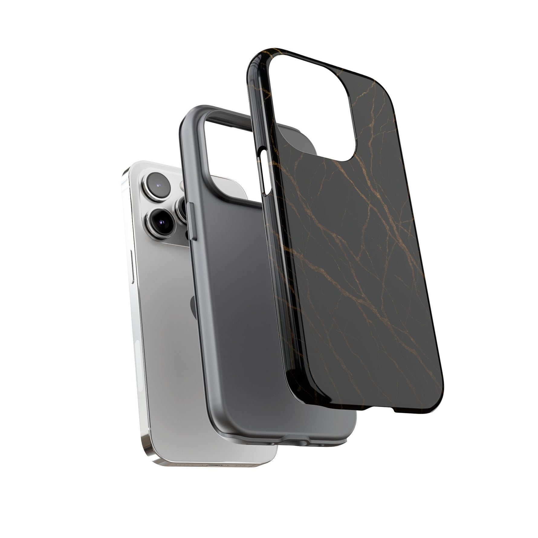 Black Marble Tough iPhone Case  Shamo's
