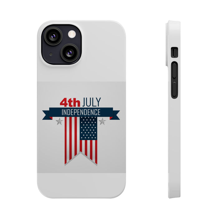 Slim Phone Cases with 4th of July writing for iPhone 17 and more