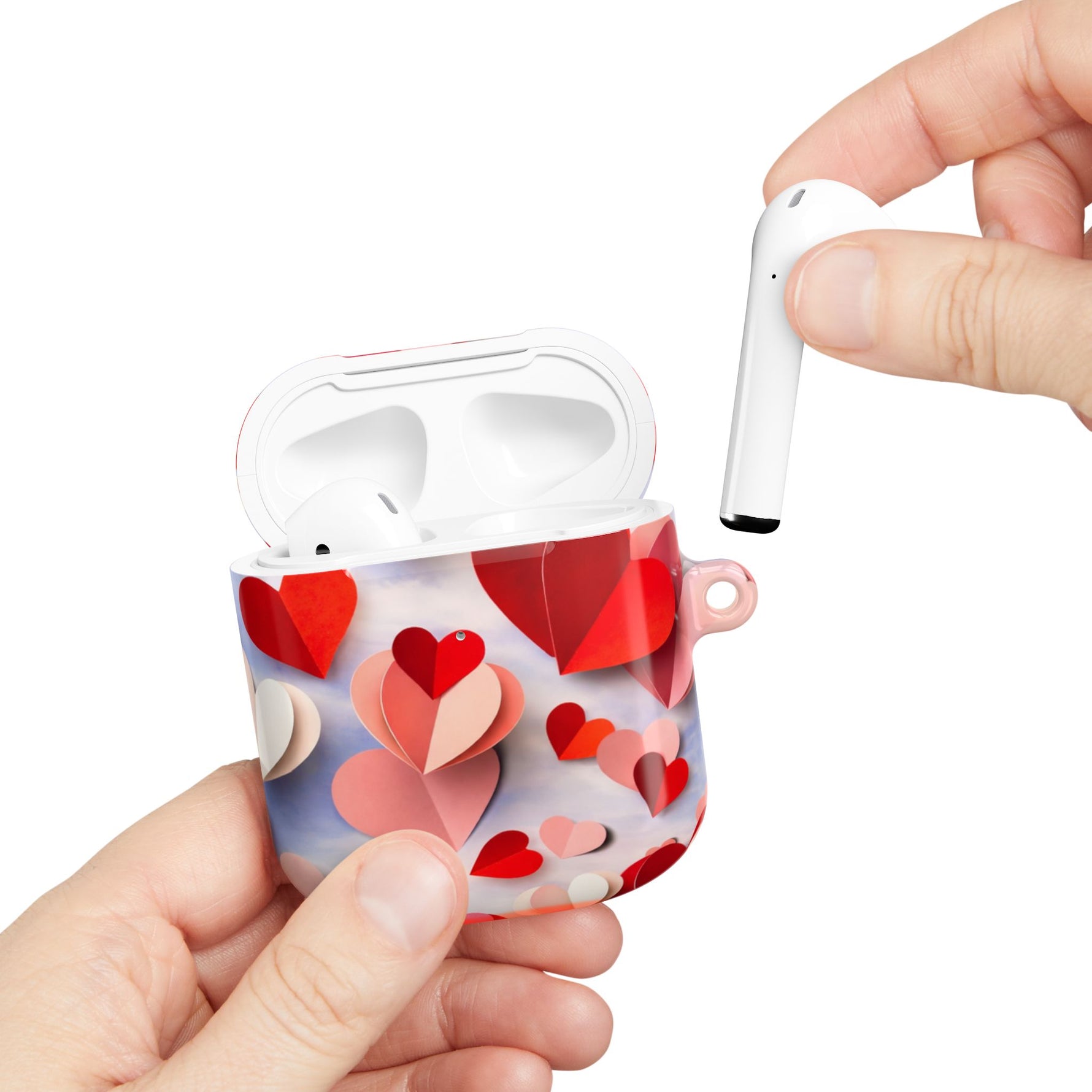 AirPod Case | 3D Paper Hearts Valentine Protective AirPods Case