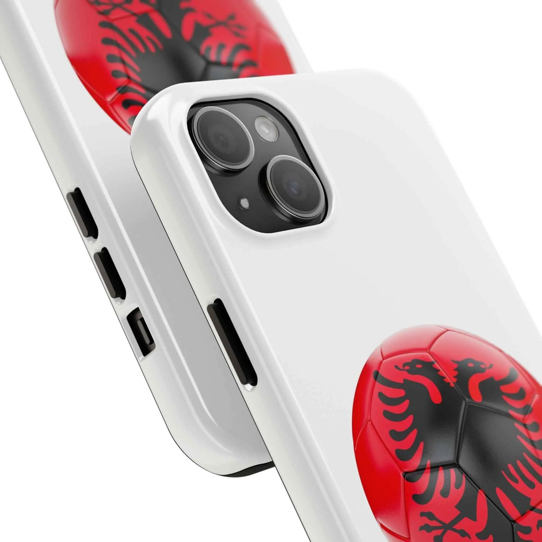 Tough Phone Cases with Albanian soccer flag