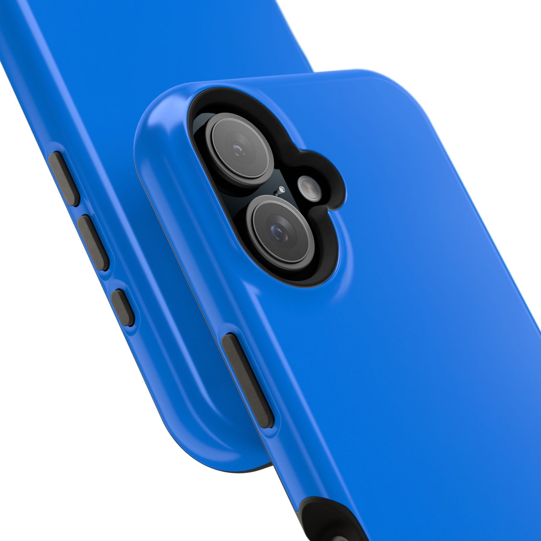Cobalt Pop Blue Solid Color Impact-Resistant iPhone Case | Slim Shockproof MagSafe-Compatible