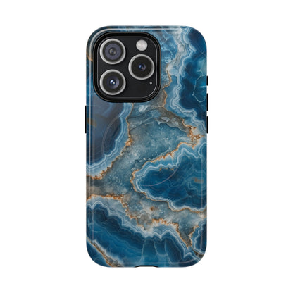 Blue Agate Marble iPhone Case —with MagSafe - Shamo's