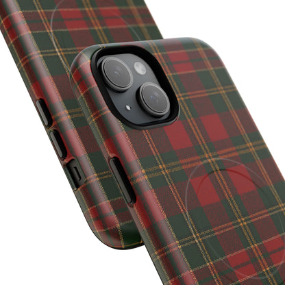 Plaid Holiday iPhone Case — Red & Green Tartan (MagSafe compatible)