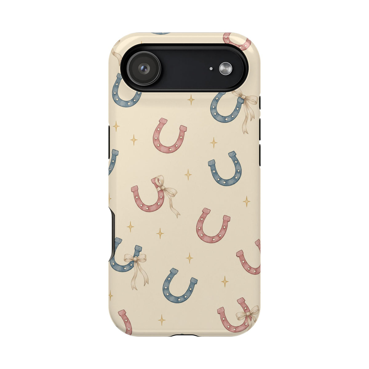 Prairie Horseshoes MagSafe Phone Case, glossy iPhone 17 Air, rear view