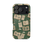 Botanical Journal Pattern iPhone Case | MagSafe Compatible Impact-Resistant Protective Cover