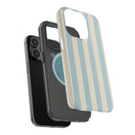 Blue Strips Pattern iPhone Case Compatible with MagSafe - Shamo's