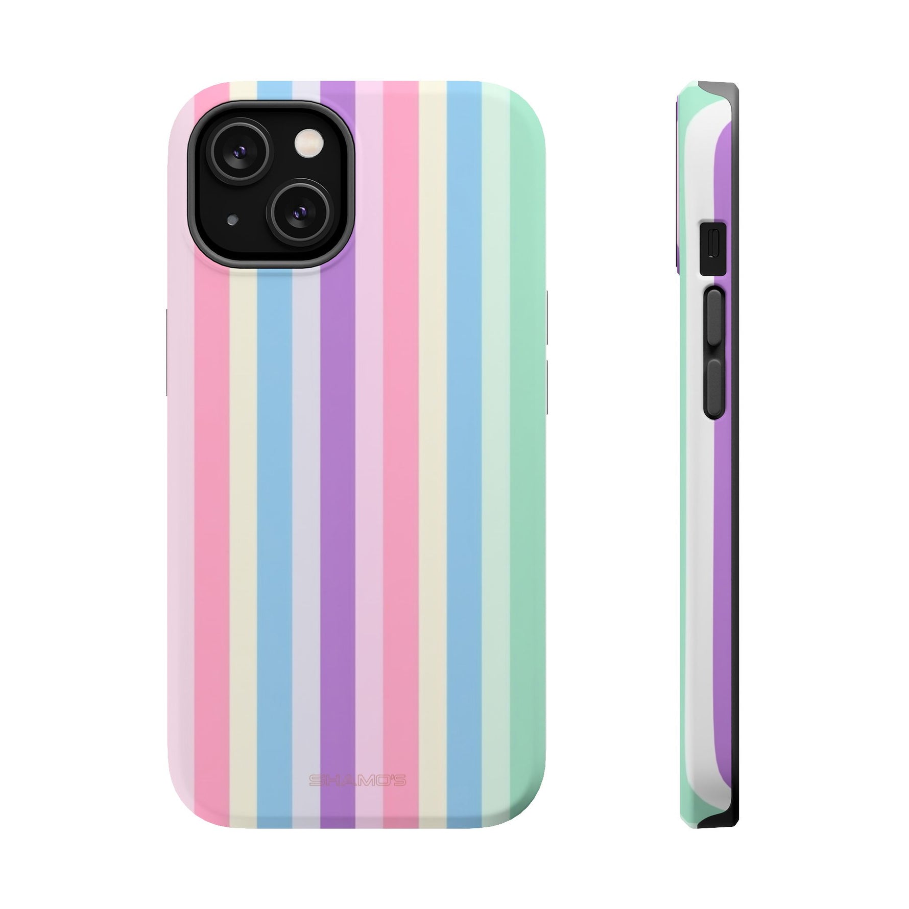 Pastel Stripe MagSafe Compatible Magnetic Impact-Resistant Phone Case - iPhone 14 / Matte - Shamo's