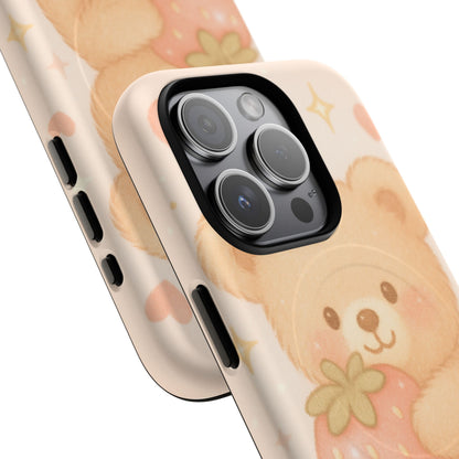 Strawberry Teddy iPhone Case with MagSafe